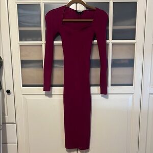 Express sweetheart neckline sweater dress